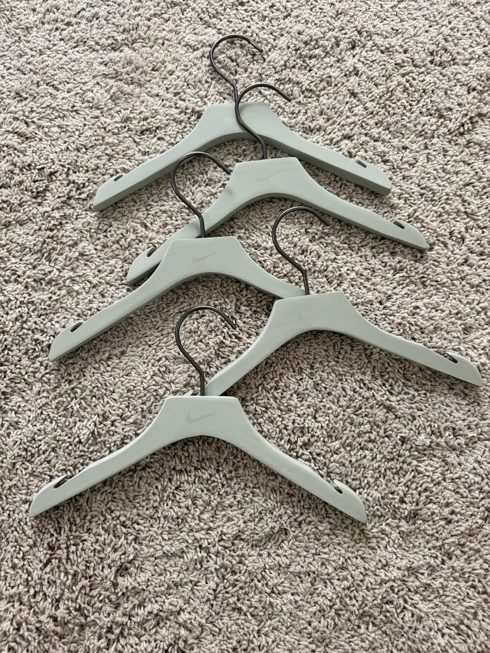 50 Pack Authentic Nike Grey Wood Hangers Non Slip Coating